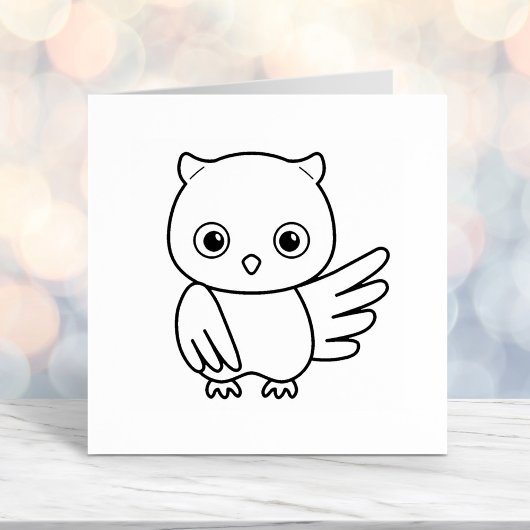 Niedliches Little Owl Permastempel