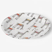 Niedliches Llama Alpaca Party Pappteller (Schrägansicht)