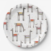 Niedliches Llama Alpaca Party Pappteller (Vorderseite)