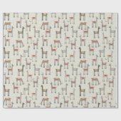 Niedliches Llama Alpaca Wrapping Paper Geschenkpapier (Flach)