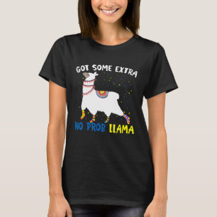 Niedliches Llama-Down-Syndrom Bewusstsein 21 März T-Shirt