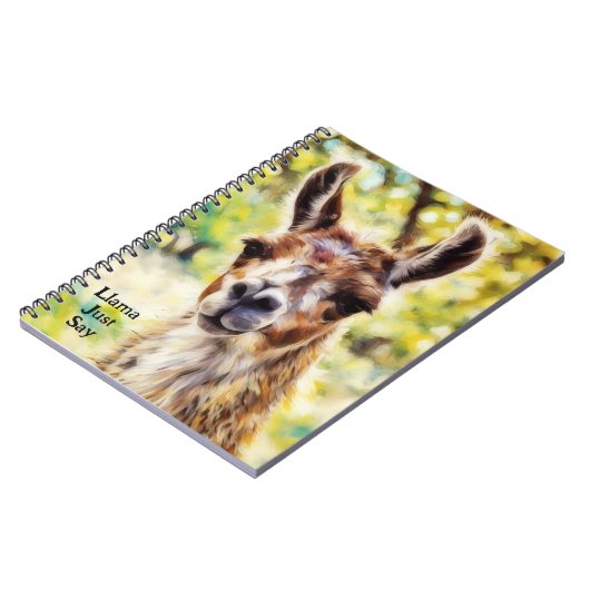 Niedliches Llama Face Animal Art Journal Notizblock (Linke Seite)