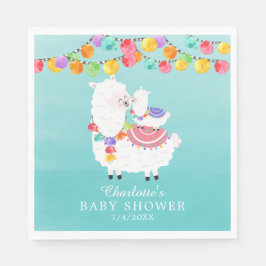 Niedliches Llama Mama Babyduschpapier Napkins Serviette