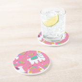 Niedliches Llama-Muster Getränkeuntersetzer (Seite)