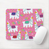 Niedliches Llama-Muster Mousepad (Mit Mouse)