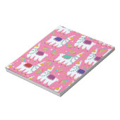 Niedliches Llama-Muster Notizblock (Rotiert)