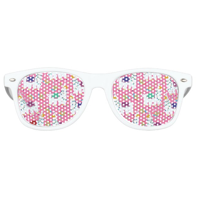 Niedliches Llama-Muster Partybrille (Vorderseite)