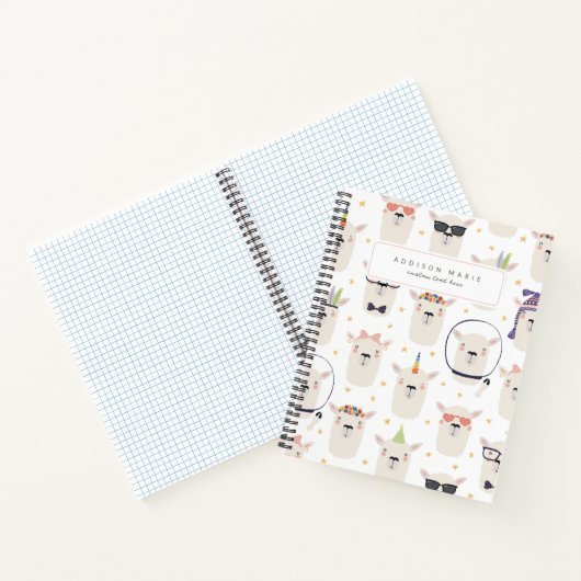Niedliches Llama SpiralNotebook für Zurück in die Notizblock (Innenseite)
