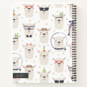 Niedliches Llama SpiralNotebook für Zurück in die Notizblock (Rückseite)