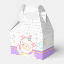 Niedliches Llama Unicorn Rainbow Gastgeschenk Box Geschenkschachtel