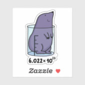 Niedliches Loch in einem Becherpuckaufkleber mit d Aufkleber (Blatt)