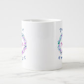 Niedliches Logo Best Auntie Ever Word Art Jumbo-Tasse (Vorderseite)