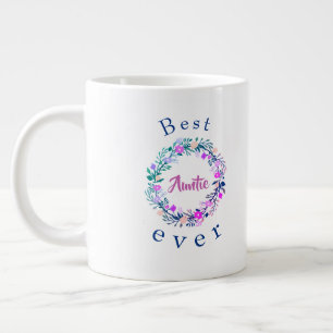 Niedliches Logo Best Auntie Ever Word Art Jumbo-Tasse