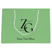 Niedliches Logo für Unternehmen mit QR-Code, hellg Große Geschenktüte (Vorderseite)