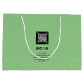 Niedliches Logo für Unternehmen mit QR-Code, hellg Große Geschenktüte (Rückseite)