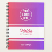 Niedliches Logo von  Girl-Rosa/Blue-Farbenfirma Planer (Vorderseite)