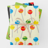 niedliches Lollipopmuster  Geschenkpapier Set (Beispiel)