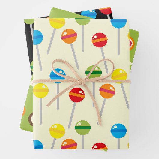 niedliches Lollipopmuster  Geschenkpapier Set (Beispiel)