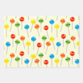 niedliches Lollipopmuster  Geschenkpapier Set (Vorderseite)