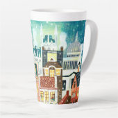 Niedliches London in der Schneestadtillustrierung Milchtasse (Rechte Ecke)