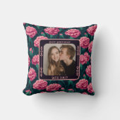 Niedliches Lovebird 1. Jubiläum-Kissen für ältere Kissen (Vorderseite)