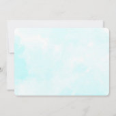 Niedliches Löwenfischen Wasserfarben Kinderdusche Einladung (Rückseite)