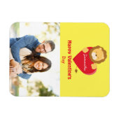 Niedliches Löwengelb-Foto Magnet (Horizontal)