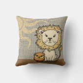 Niedliches Löwenkissen für Jungen oder Mädchen Kissen (Rückseite)