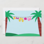 Niedliches Luau Party Geburtstagsparty Einladungen (Rückseite)