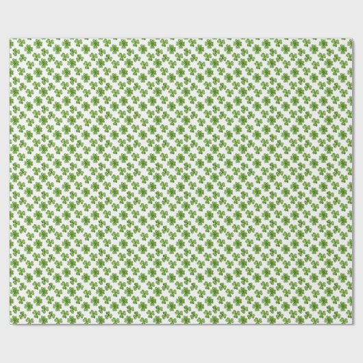 Niedliches Lucky Clover Pattern Geschenkpapier (Flach)