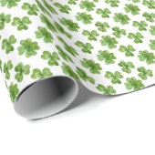 Niedliches Lucky Clover Pattern Geschenkpapier (Rolleneckpunkt)