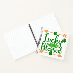 NIEDLICHES LUCKY- UND BLESSED-IRISH-SPRICHWORT NOTIZBLOCK