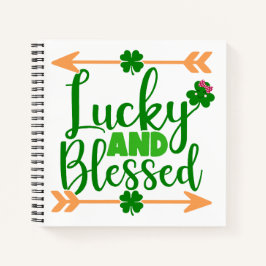 NIEDLICHES LUCKY- UND BLESSED-IRISH-SPRICHWORT NOTIZBLOCK