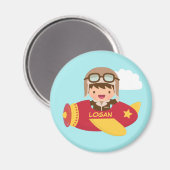 Niedliches Luftfahrzeug-Abenteuer für Kinder Magnet (Vorderseite/Rückseite)