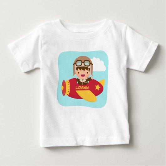 Niedliches Luftfahrzeug von Aviator für Kleinkinde Baby T-shirt (Vorderseite)