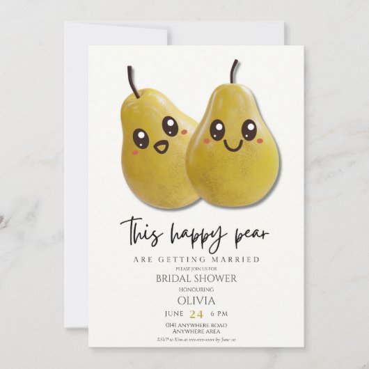 Niedliches lustiges Brautparty Einladung (Vorderseite)