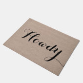 Niedliches lustiges einfaches modernes hallogrüß fußmatte (Schrägansicht)