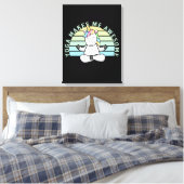 Niedliches lustiges Einhorn beim Yoga. lustige Yog Leinwanddruck (Insitu (Schlafzimmer))