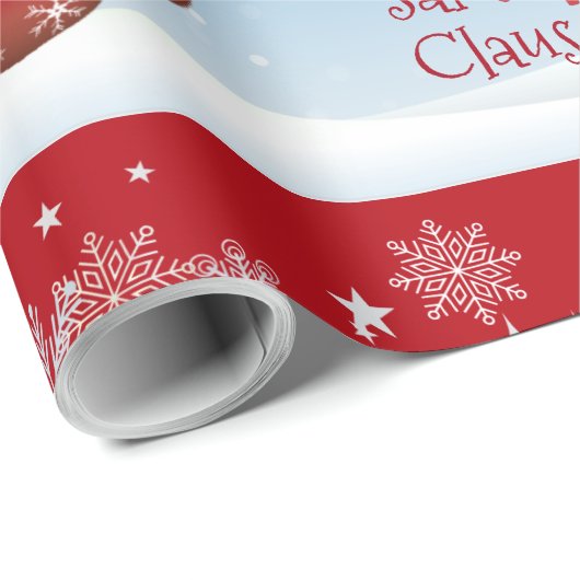 Niedliches, lustiges Geschenk an den Weihnachtsman Geschenkpapier (Rolleneckpunkt)