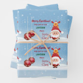 Niedliches, lustiges Geschenk an den Weihnachtsman Geschenkpapier Set (Beispiel)