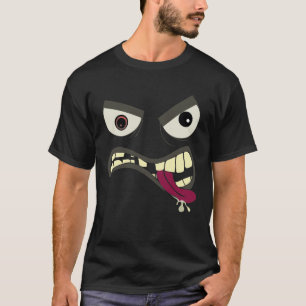 Niedliches lustiges Gesicht verärgertes T-Shirt