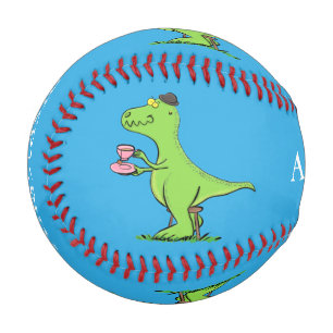Niedliches, lustiges Grün zum Rex-Dinosaurier-Cart Baseball