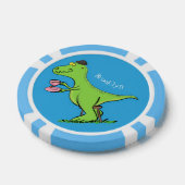 Niedliches, lustiges Grün zum Rex-Dinosaurier-Cart Pokerchips (Einzeln)