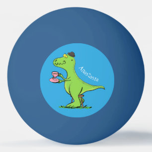 Niedliches, lustiges Grün zum Rex-Dinosaurier-Cart Tischtennisball