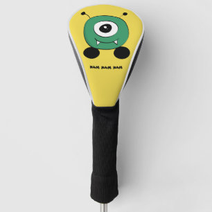 Niedliches lustiges grünes alien golf headcover