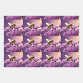 Niedliches, lustiges kleines bunter Bienengeschenk Geschenkpapier Set (Vorderseite 2)