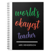 Niedliches lustiges Lehrerbewertungs-Notizbuch Notizblock (Vorderseite)