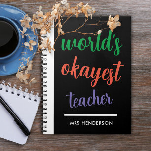 Niedliches lustiges Lehrerbewertungs-Notizbuch Notizblock