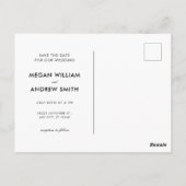 Niedliches, lustiges, minimalistisches Hochzeitspa Postkarte (Rückseite)