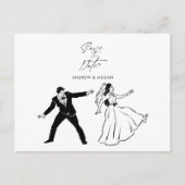 Niedliches, lustiges, minimalistisches Hochzeitspa Postkarte (Vorderseite)